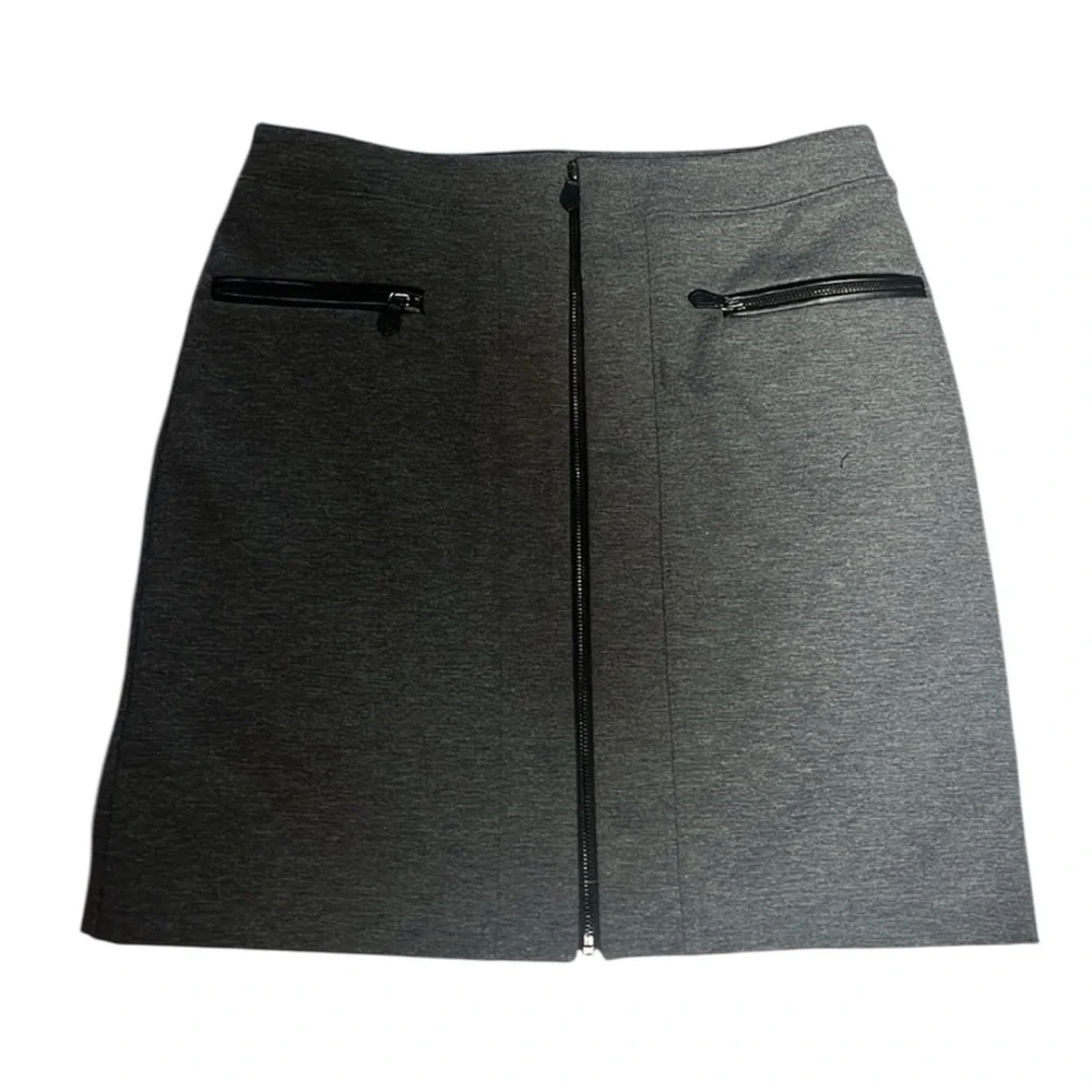 White House Black Market Skirt Size 00 – Dark Grey w/ Black Trim